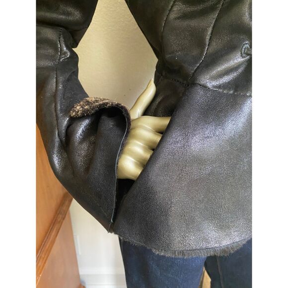 EUC Roberto Cavalli Reversible Fur Leather Jacket Coat M - Picture 3 of 14